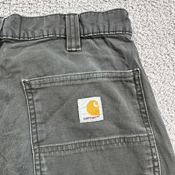 Carhartt Relaxed Fit Work Pants Men's 32x32 Gray Canvas Carpenter Cargo Utility - Picture 5 of 9